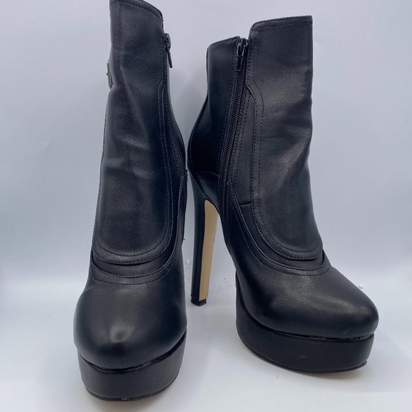 Shoes - Women's Platform Ankle Boots Zipper High Heels
